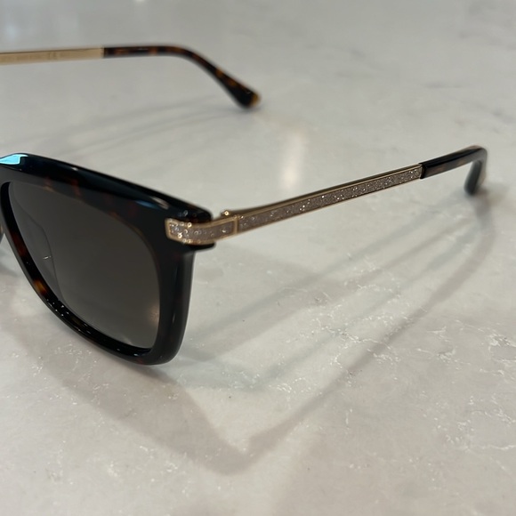 NWT [Jimmy Choo] OLYE Women’s Sunglasses Havana with Case - Picture 5 of 8